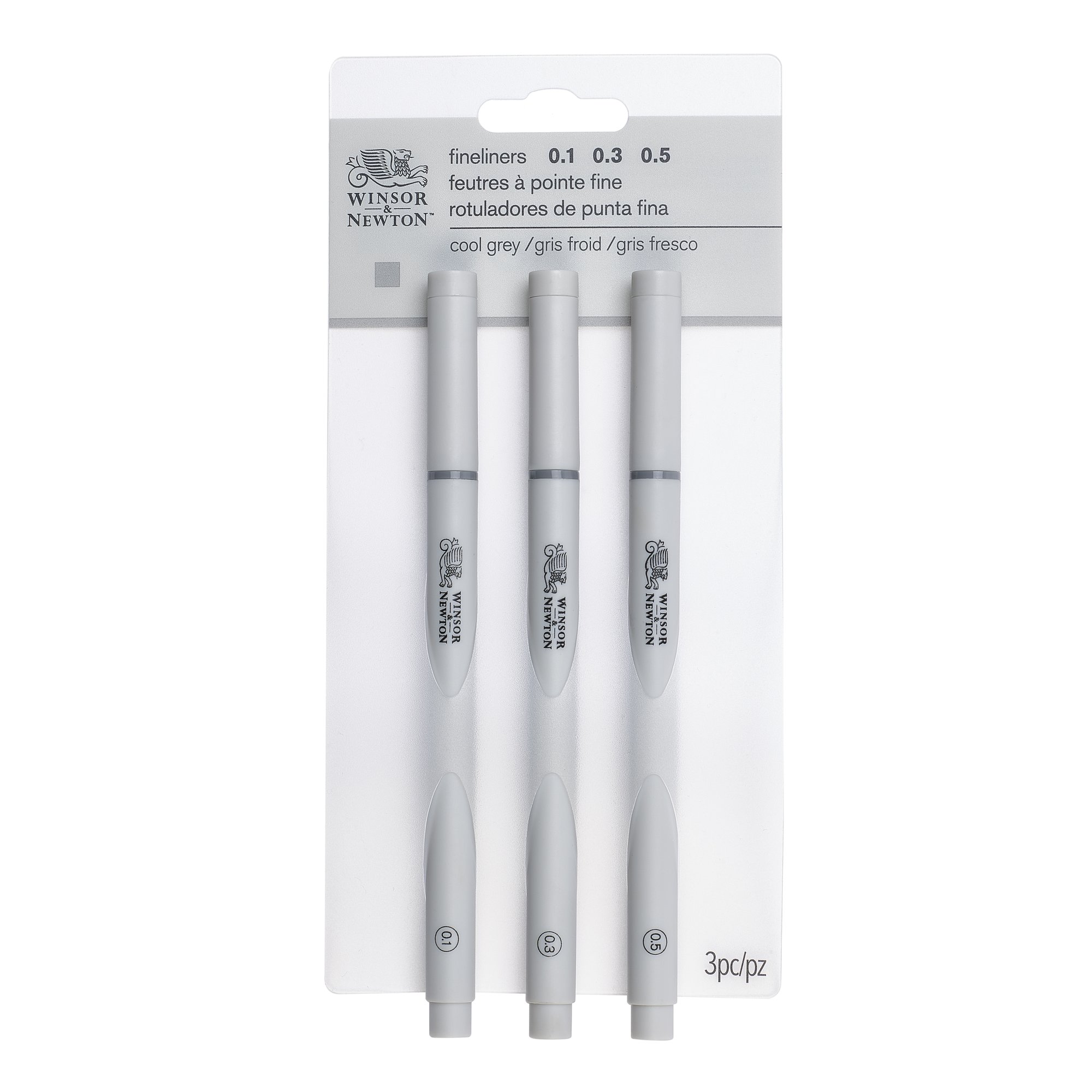 W&N FINELINER SET SURTIDO COOL GREY 0.1, 0.3 y 0.5