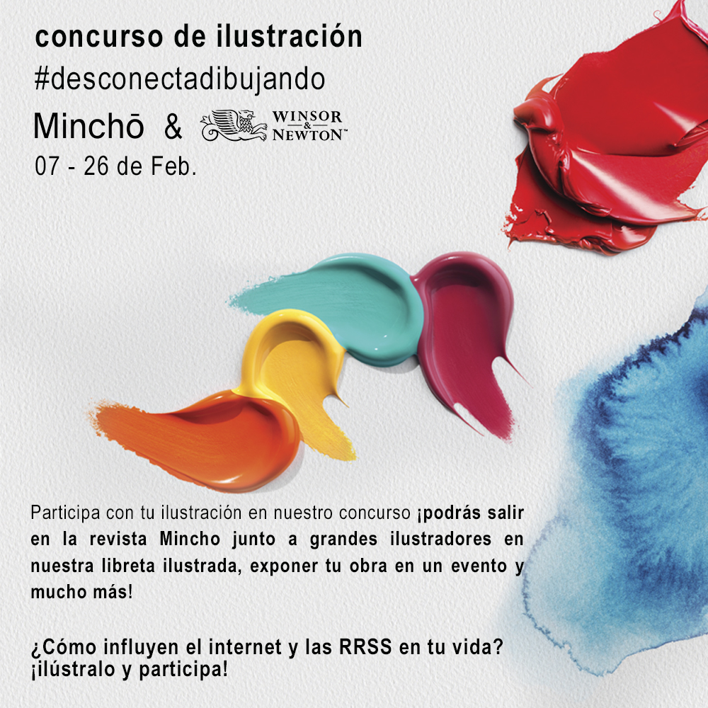 #desconectadibujando con Winsor & Newton y Mincho Magazine. ¡Participa en nuestro concurso!