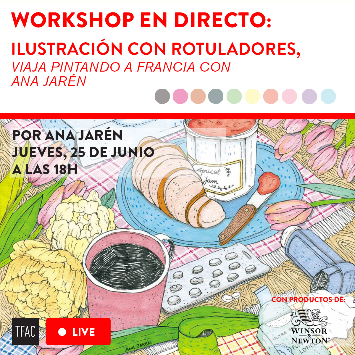 Viaja pintando a Francia con Ana Jarén: workshop de ilustración con rotuladores