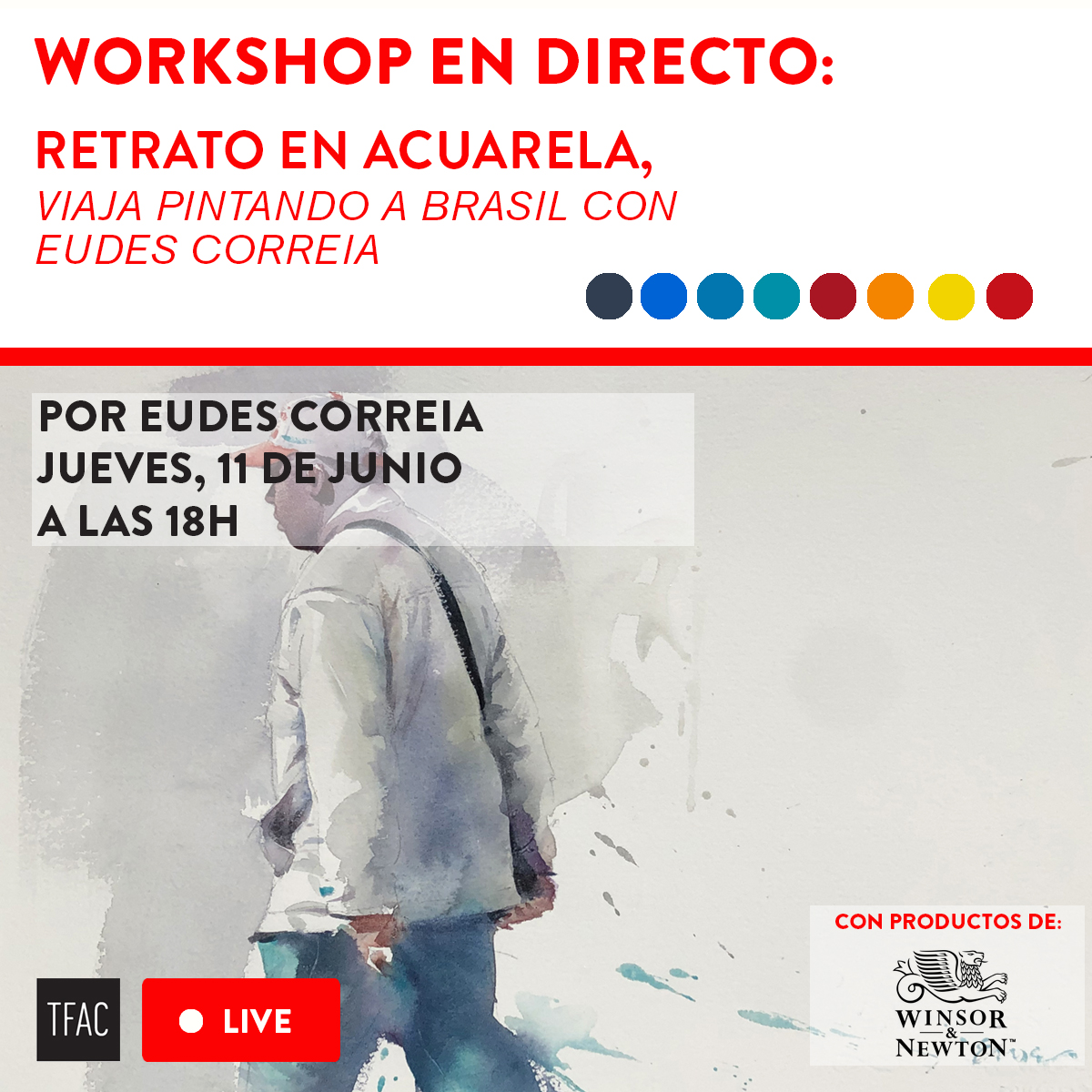 Viaja pintando con Eudes Correia a Brasil: workshop de retrato en acuarela