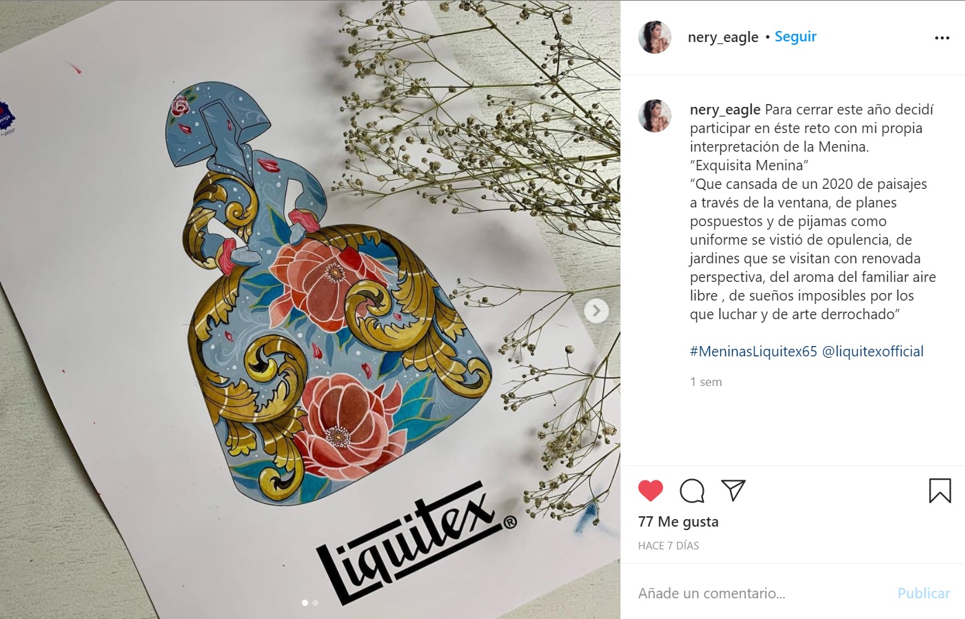 Conoce al ganador del concurso «Meninas Liquitex 65»