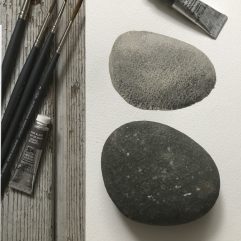 Cómo pintar una piedra realista y de aspecto poroso con Acuarela Profesional Winsor & Newton
