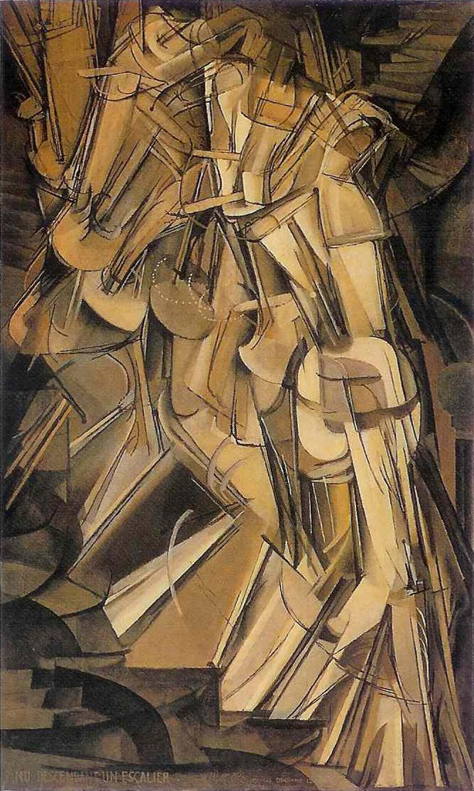 1912 Duchamp_. Oil on canvas- 147 x 89 cm-_Nude_Descending_a_Staircase.jpg
